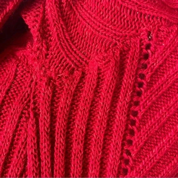 Style One Ribbed  Eyelet Sweater - Picture 8 of 9